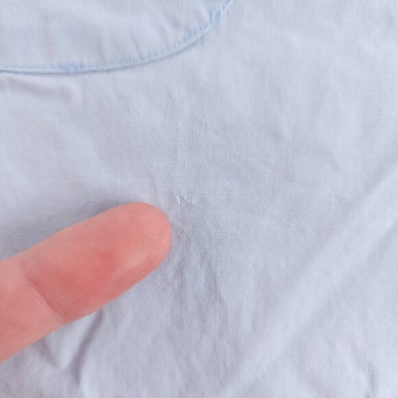 Brooks Brothers Medium Cotton Button-Down Blue Shirt Pocket Long Sleeve Mens - Picture 12 of 16